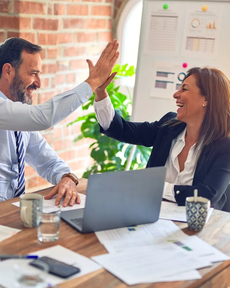 Business partners shaking hands